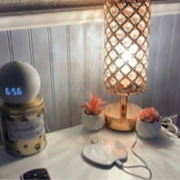 Rose Gold Set of Two Bedside Lamps Touch and Charging NWT - Picture 5 of 8